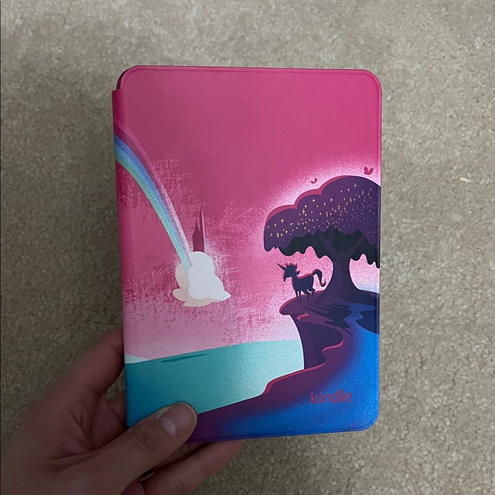 Kindle kids pink unicorn cover
